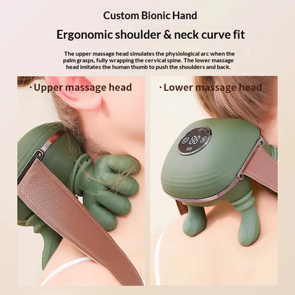 The Shoulder Hugger 3000: Your Portable Spa Buddy That Knows How to Knead Out Your Life's Regrets with a Warm Embrace!