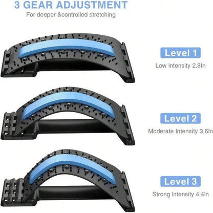Back Stretcher for Back Pain Relief, Multi-Level Back Board, Lower and Upper Back Support for Herniated Disc