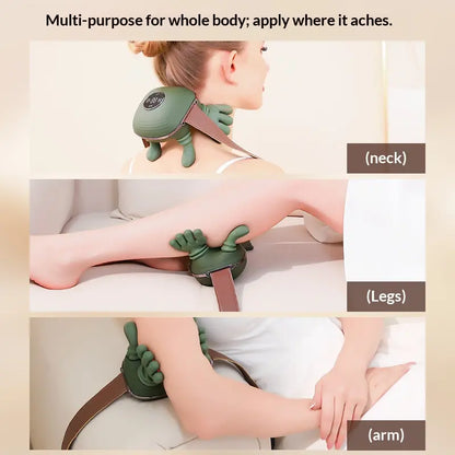 The Shoulder Hugger 3000: Your Portable Spa Buddy That Knows How to Knead Out Your Life's Regrets with a Warm Embrace!