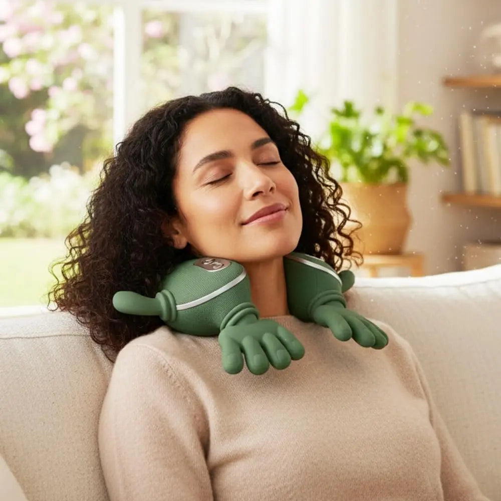 The Shoulder Hugger 3000: Your Portable Spa Buddy That Knows How to Knead Out Your Life's Regrets with a Warm Embrace!