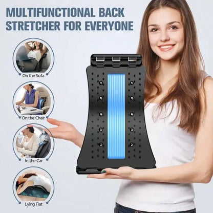 Back Stretcher for Back Pain Relief, Multi-Level Back Board, Lower and Upper Back Support for Herniated Disc