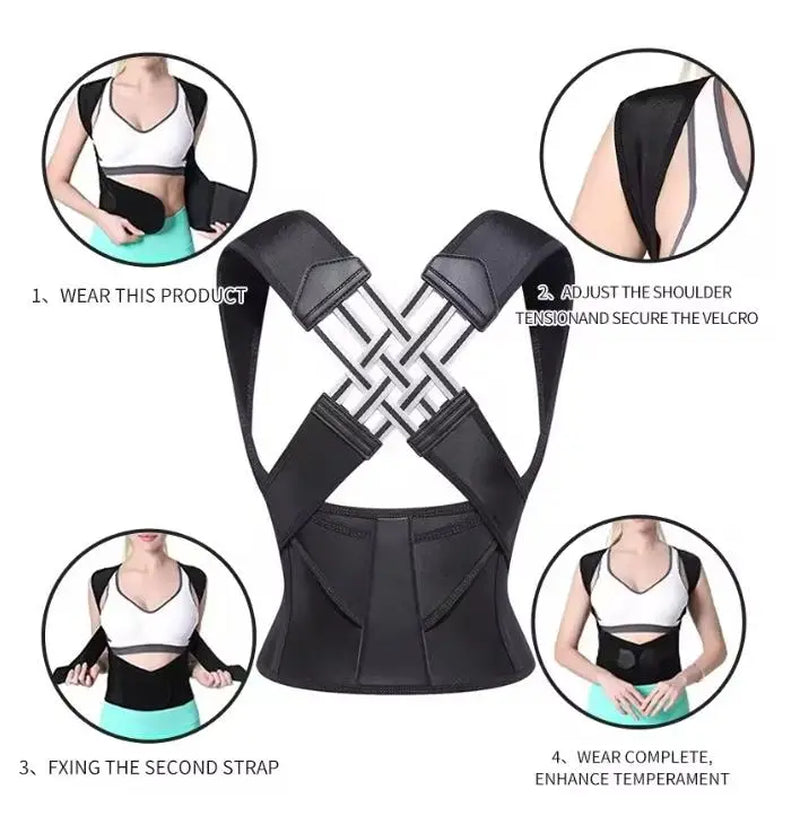 Posture Corrector for Women and Men, Adjustable Shoulder Posture Brace, Back Straightener Posture, Used for Middle Upper Spine
