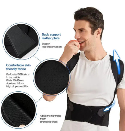 Posture Corrector for Women and Men, Adjustable Shoulder Posture Brace, Back Straightener Posture, Used for Middle Upper Spine